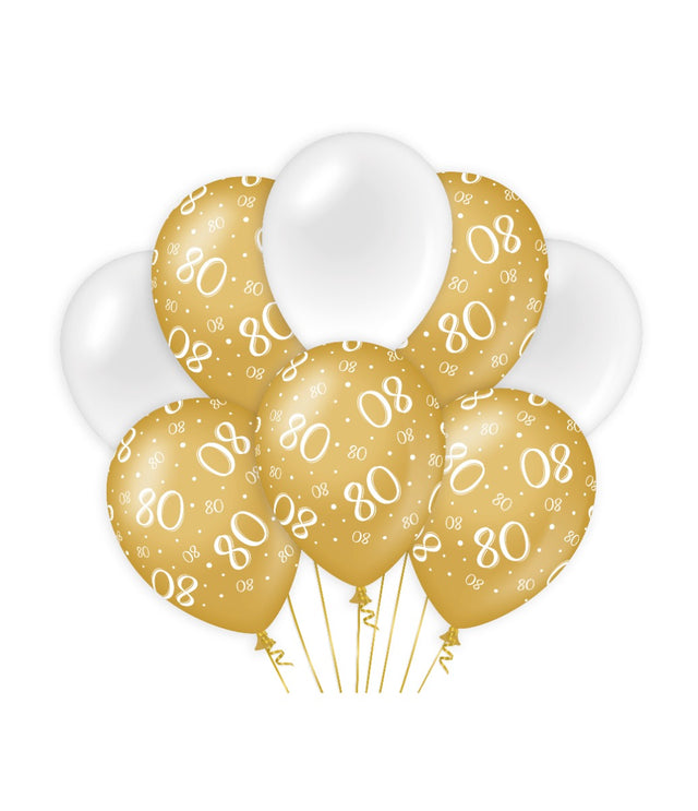 Balony dekoracyjne Paperdreams złoto-białe - 80