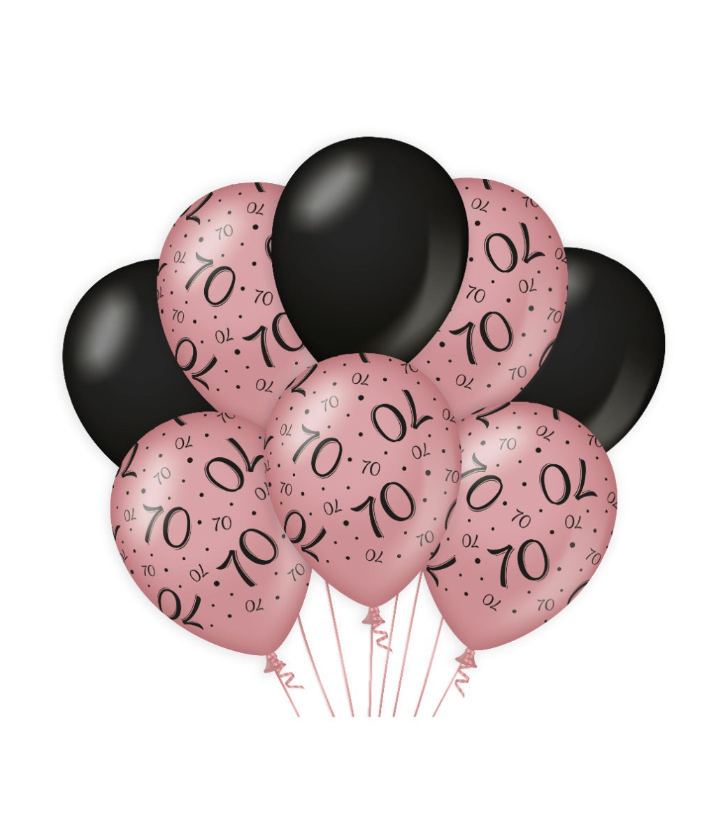 Balony dekoracyjne Paperdreams różowo-czarne - 70