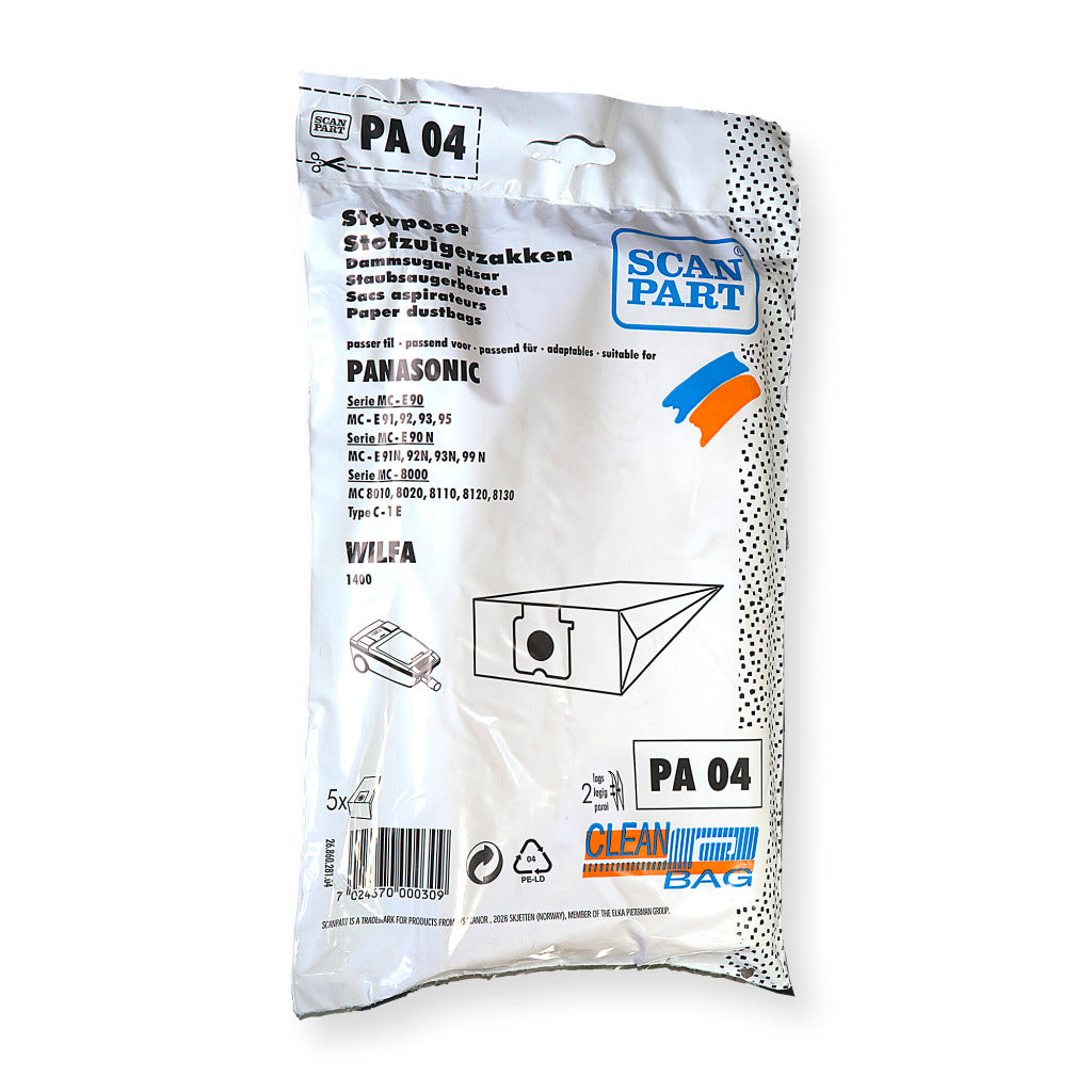 Scanpart pa04 worek na kurz panasonic 5 sztuk