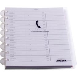 Rejestr telefoniczny Atoma a41656 a5 54 strony w białą linię