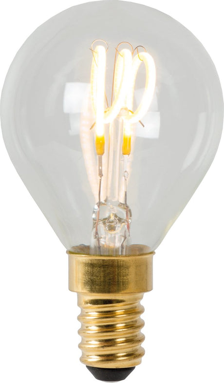 Lucide p45 - żarówka - ø 4,5 cm - LED ściemnialna - E14 - 1x3W 2700K - przezroczysta