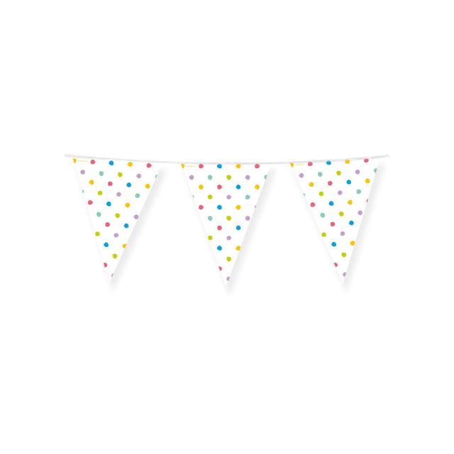 Flagi imprezowe Paperdreams - kropki imprezowe 4 metry PE polietylen