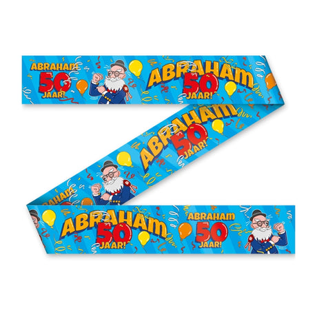 Taśma imprezowa Paperdreams - kreskówka Abraham 50 lat
