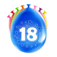 Balony z cyframi Paperdreams - 18 lat 8 sztuk 30cm