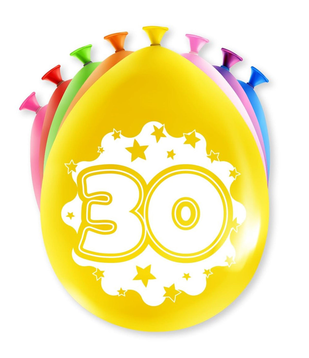 Balony z cyframi Paperdreams - 30 lat 8 sztuk 30cm