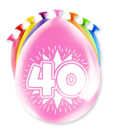 Balony z cyframi Paperdreams - 40 lat 8 sztuk 30cm