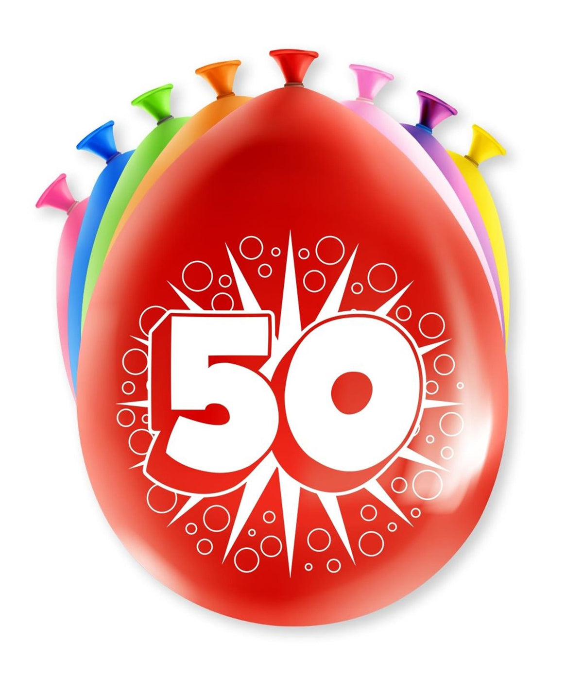 Balony z cyframi Paperdreams - 50 lat 8 sztuk 30cm