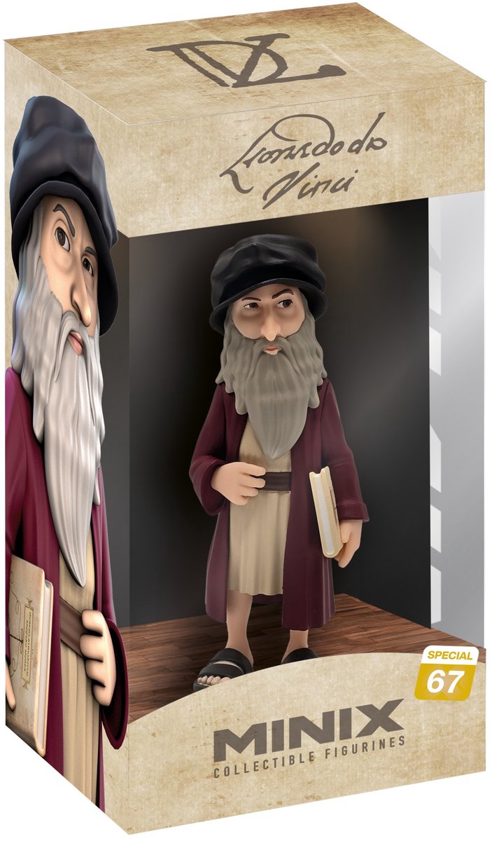 Minix - special edition - leonard de vinci - figuur 12cm