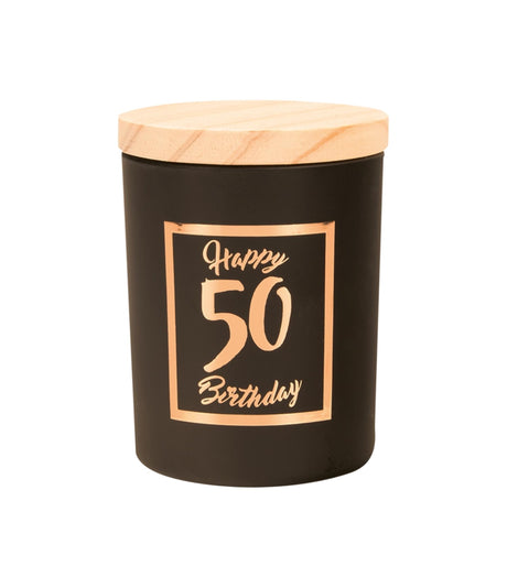 Świeca zapachowa Paperdreams mała różowa czarna - 50 lat