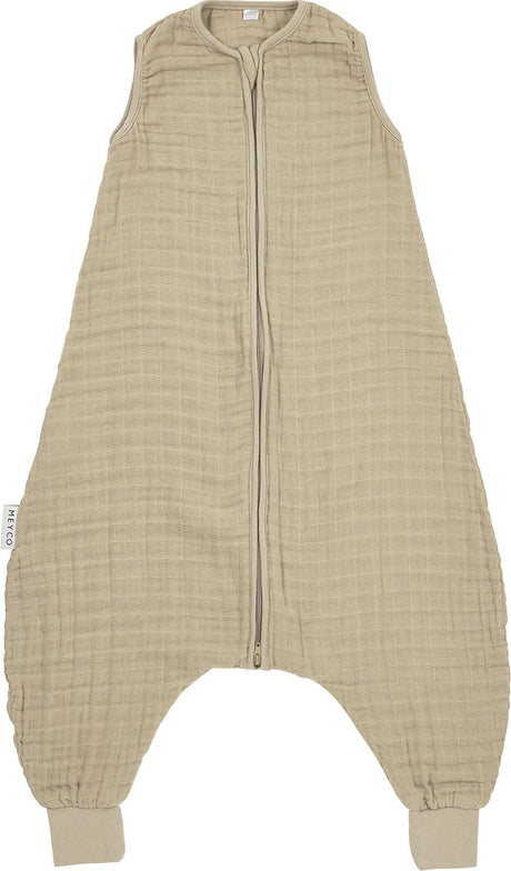 Meyco Baby Uni Letni kombinezon do spania dla niemowląt – wstępnie wyprany, hydrofilowy – piasek – 92 cm – 0,5 tog