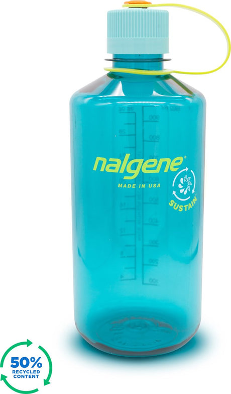 Nalgene - butelka z wąską ustą - butelka do picia - butelka na wodę - szczelna - 1000 ml - bez BPA - podtrzymania - cerulean