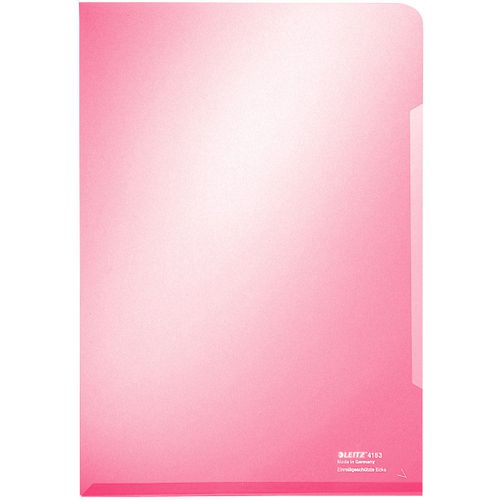 Teczki L Leitz 4153025 PVC A4 150 mikronów czerwony 100 sztuk