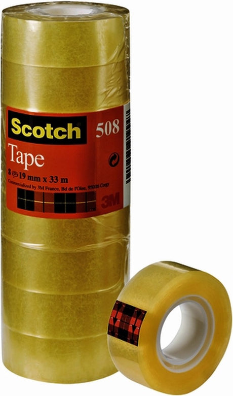 Taśma samoprzylepna Scotch 508 19mmx33m przezroczysta | 8 sztuk