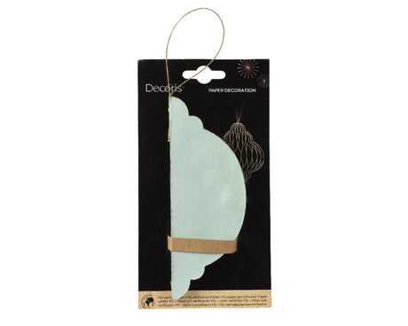 Decoris Świąteczna zawieszka wykonana z papieru 100% FSC o średnicy 11x15cm w kolorze zielonym