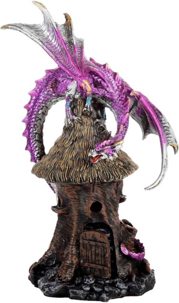 Dark legends puckator Dark legends leśny duch fioletowa figurka smoka ze światłem LED - piękny obiekt fantasy - (wys. x szer. x głęb.) 22 cm x 11 cm x 9,5 cm