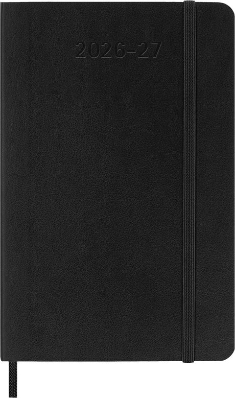 Pamiętnik Moleskine 18 miesięcy - 2026 27 - tygodniowy - kieszonkowy - miękka okładka - czarny