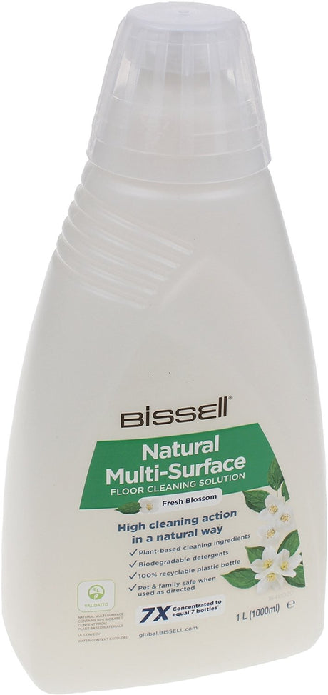 Bissell natural multi-surface vloerreinigingsmiddel - schoonmaakmiddel voor harde vloeren tapijt* - vlekkenverwijderaar voor crosswave, spinwave hydrowave vloerreinigers - plantaardig biologisch - bloesem geur - 1 liter vlekkenreiniger - 3096