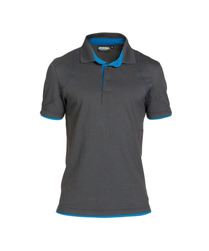 Koszulka polo Dassy, orbital, szara, lazurowa, s