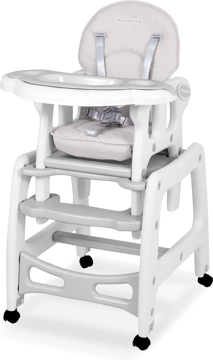 Fotel do karmienia Ricokids Sinco 5 w 1, szary