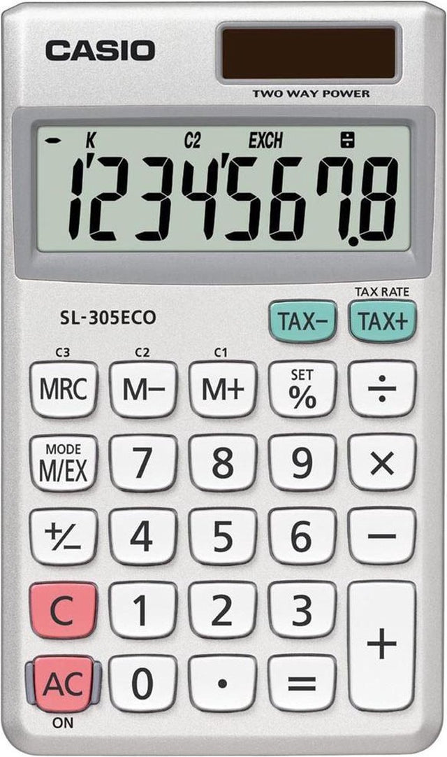 Casio SL-305eco - kalkulator kieszonkowy - zrównoważona alternatywa
