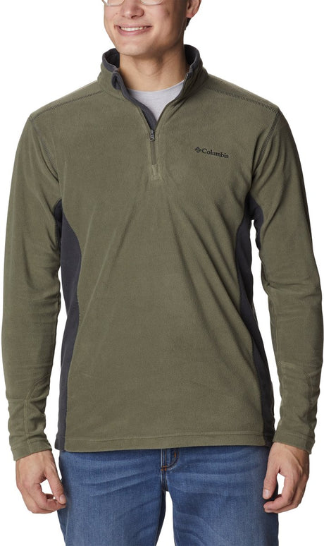 Męski sweter outdoorowy Columbia klamath range™ ii z zamkiem błyskawicznym do połowy - kamienna zieleń, rekin