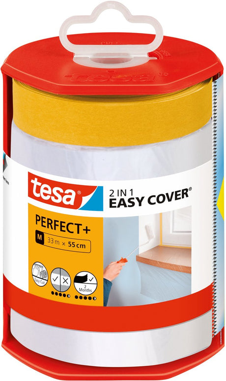 Dozownik Tesa Easy Cover Perfect+ z folią ochronną i taśmą washi – 33m x 0,55m