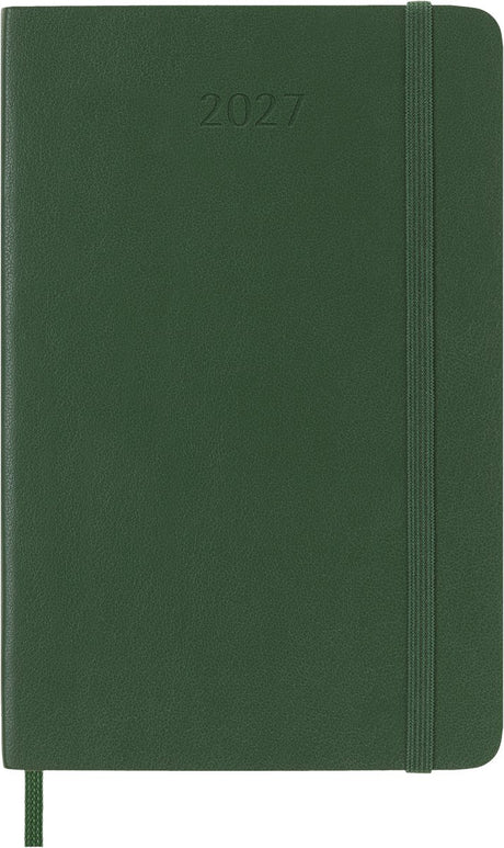 Pamiętnik Moleskine na 12 miesięcy - 2027 - tygodniowy - kieszeń - miękka okładka - mirtowa zieleń