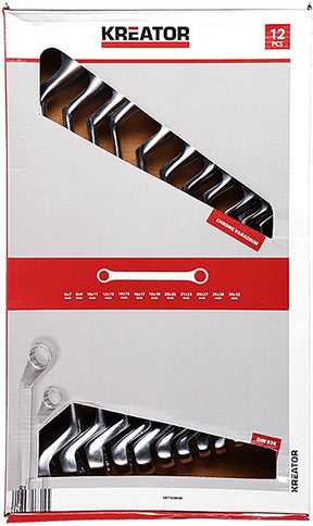 Zestaw kluczy oczkowych Kreator krt500006 - 6-32mm - 12 sztuk