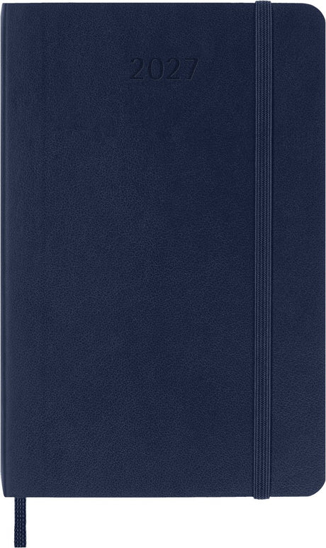 Pamiętnik Moleskine na 12 miesięcy - 2027 - tygodniowy - kieszeń - miękka okładka - szafirowy błękit
