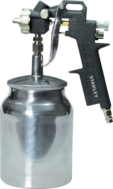 Pistolet malarski Stanley 151093xstn - pistolet natryskowy do kompresora - zbiornik na farbę 1l - 150l min - 4 bar - czarny