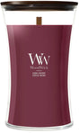 Woodwick hourglass - dark cherry - large geurkaars - 130 branduren