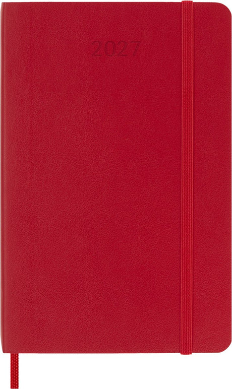 Pamiętnik Moleskine na 12 miesięcy - 2027 - codzienny - kieszonkowy - miękka okładka - czerwony