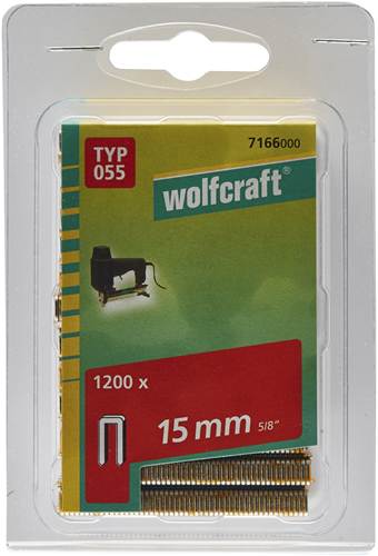 Wąskie ściegi siodłowe Wolfcraft | wpisz 055 | 15mm | 1200 sztuk - 7166000