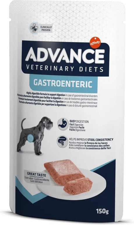 Advance dieta weterynaryjna dla psów - gastroenteryczna - karma dla psów - 8x150 g