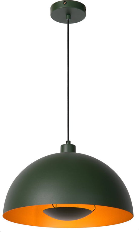 Lucide siemon - lampa wisząca - ø 40 cm - 1xe27 - zielona