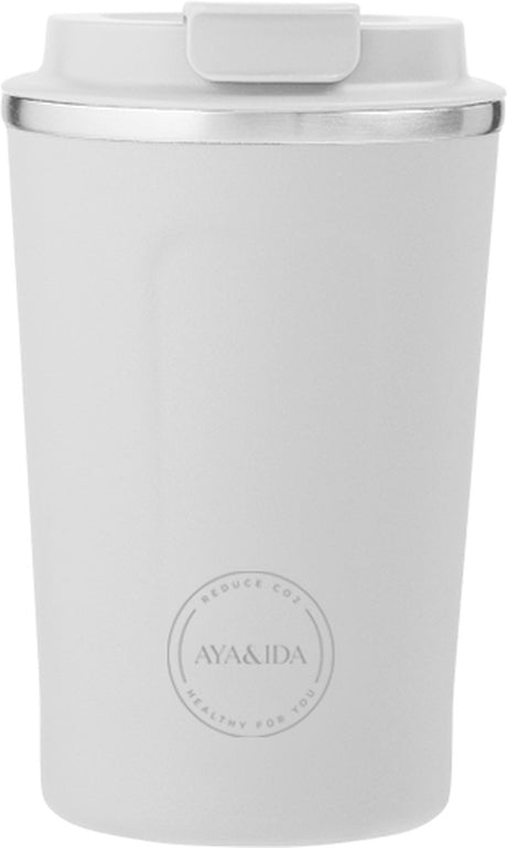 Aya ida aya ida - Cup2go - kubek termosowy - filiżanka kawy - kawa na wynos - kubek podróżny - zabierz ze sobą - 380ml - zimowy biały