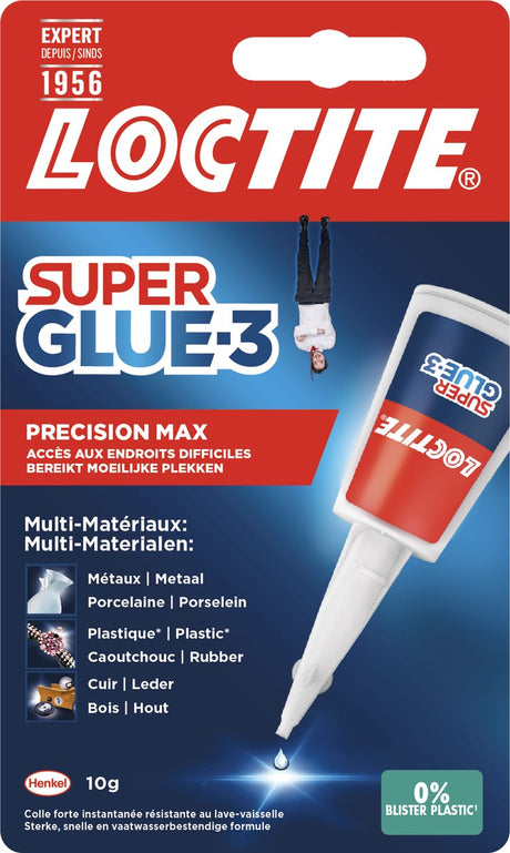 Loctite Precision max 10 g blister | super klej - uniwersalny super klej | klej wieloskładnikowy do precyzyjnych rozwiązań rzemieślniczych | mocny klej uniwersalny – super klej