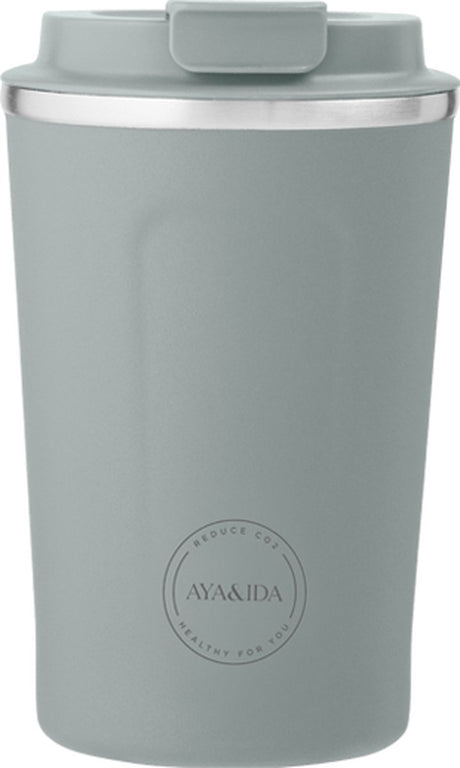Aya ida aya ida - Cup2go - kubek termosowy - filiżanka do kawy - kawa na wynos - kubek podróżny - zabierz ze sobą - 380ml - miętowo-zielony