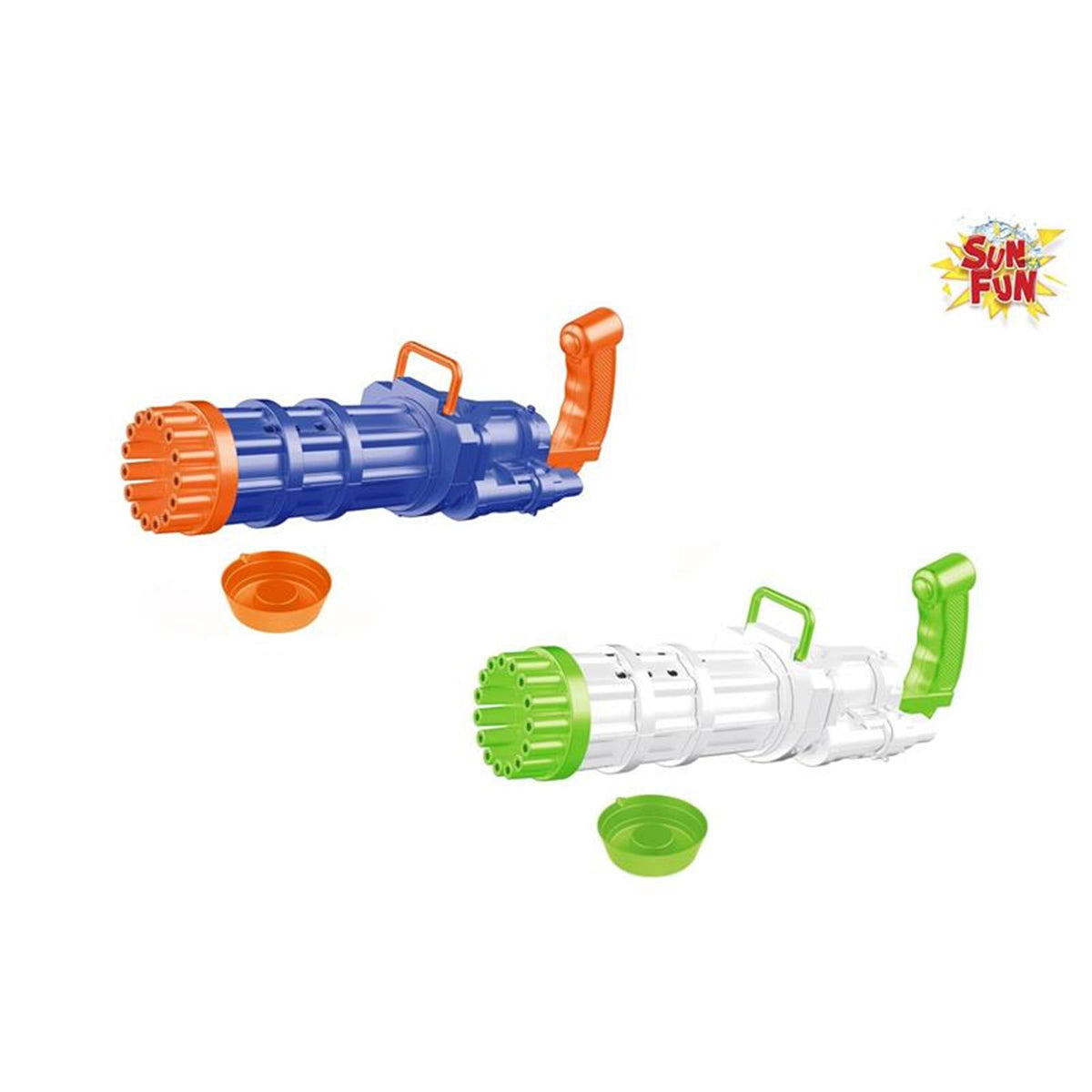 Pistolet do baniek Sun Fun XXL - pistolet do dmuchania baniek - w tym mydło - zielony - maszyna do wydmuchiwania baniek - maszyna do wydmuchiwania baniek