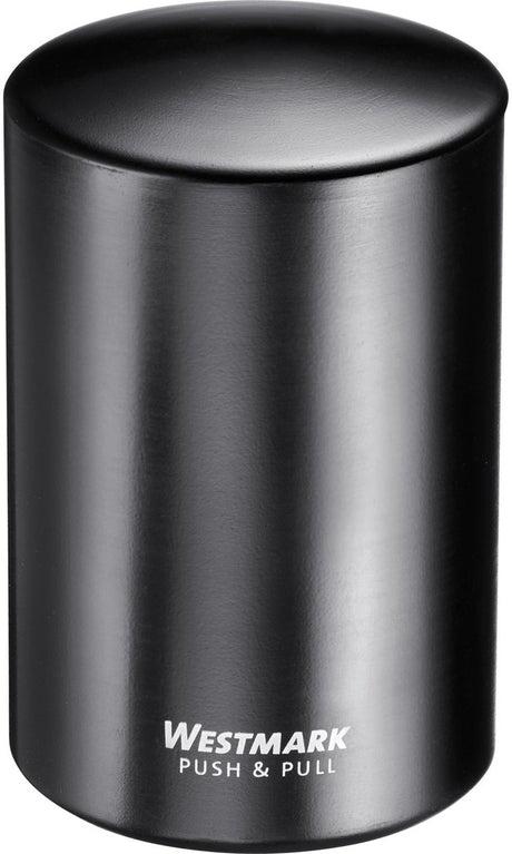 Korkociąg automatyczny Westmark, do kapsli, aluminium, push pull, czarny, 5,3 x 5,3 x 8 cm