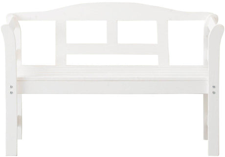 Ławka ogrodowa Sens Ławka fryzowa FSC drewno sosnowe 113x40x75cm biała