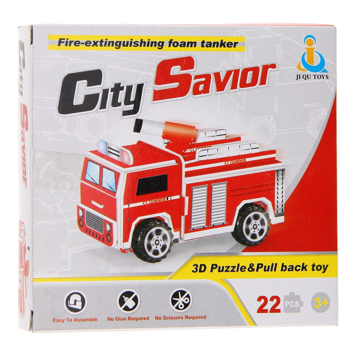 Puzzle 3D wóz strażacki 22 szt.