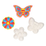 Magnesy gipsowe Lobbes - kwiaty motyle