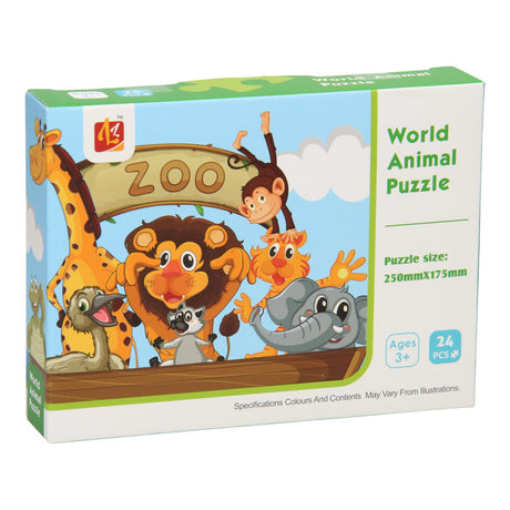 Lobbes puzzle zoo, 24 szt.