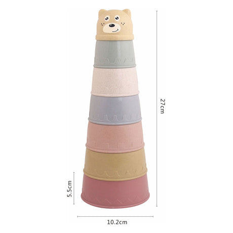 Kubki do układania pastelowe, 6 szt.