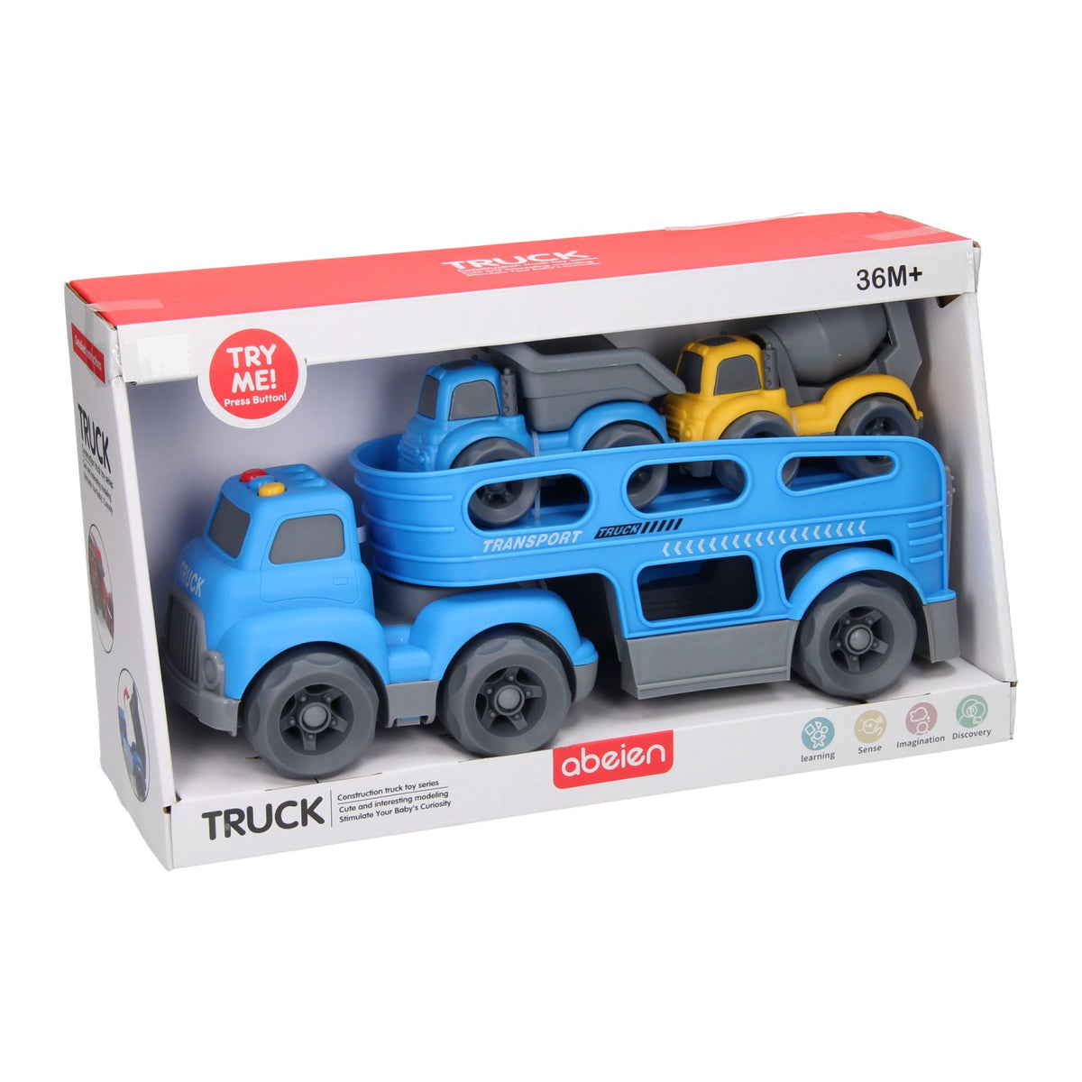 Lobbes Toys BV Transporter Pojazdy robocze z dźwiękiem - niebieskie