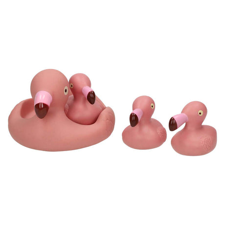Zwierzęta do kąpieli rodzina flamingów, 4 szt