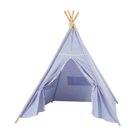 Luksusowy namiot tipi niebieski ze światłami, 128cm