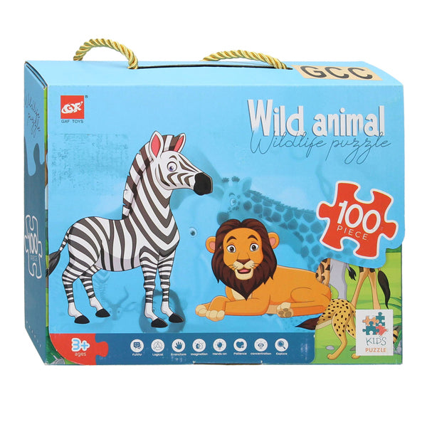 Puzzle podłogowe dzikie zwierzęta, 100 szt.