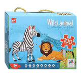 Puzzle podłogowe dzikie zwierzęta, 100 szt.